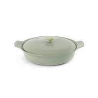3900043 Стільник чугунний BergHOFF RON, з двома ручками, 2,5 л, діам. 28 см, зелений