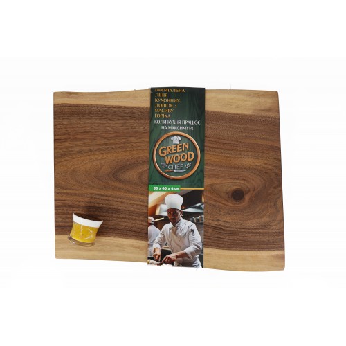 Кухонна дошка Green Wood “Chef” 30×40×4 см (волоський горіх)