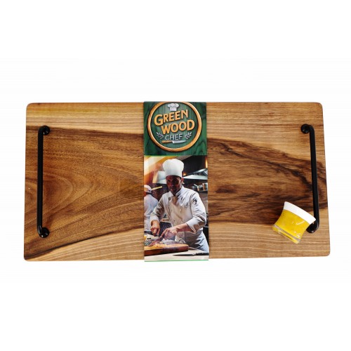 Сервірувальна дошка Green Wood “Chef” 25×50×2 см (горіх, з ручками)